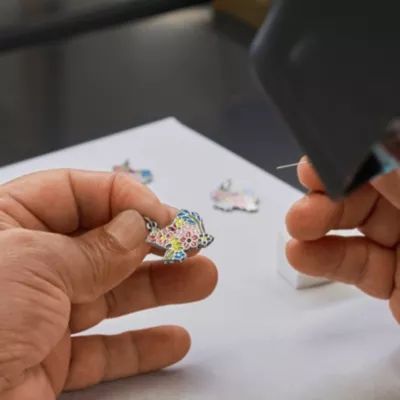 Enamel Texas Wildflower Charm in Sterling Silver - Image 4