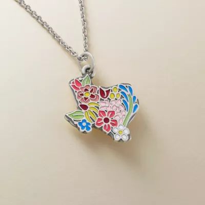 Enamel Texas Wildflower Charm in Sterling Silver - Image 2