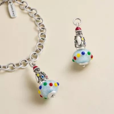 Enamel Christmas Penguin Art Glass Charm in Sterling Silver - Image 3