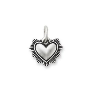 Brilliant Heart Charm in 14K Yellow Gold