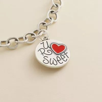 Enamel U R Sweet Lollipop Charm in Sterling Silver - Image 3