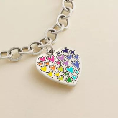 Full of Love Enamel Heart Charm in Sterling Silver - Image 2