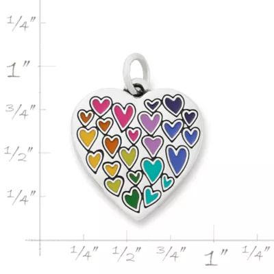 Full of Love Enamel Heart Charm in Sterling Silver - Image 5
