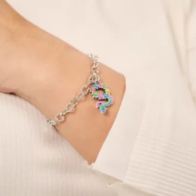 Enamel Floral Crown Charm in Sterling Silver - Image 3