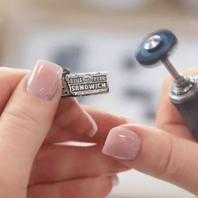 Enamel Blue Bell Ice Cream Sandwich Charm in Sterling Silver and Bronze - Image 6