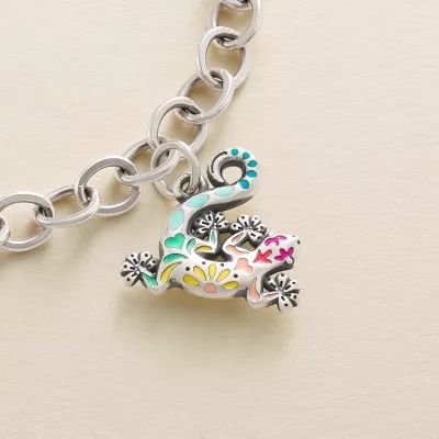 Enamel Festive Gecko Charm in Sterling Silver - Image 3