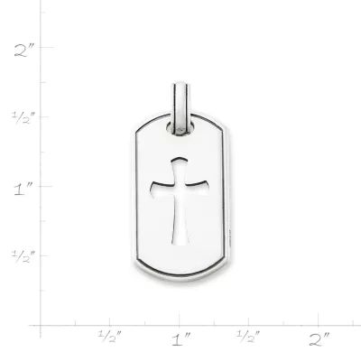 Classic Tag Cross Pendant in Sterling Silver - Image 8