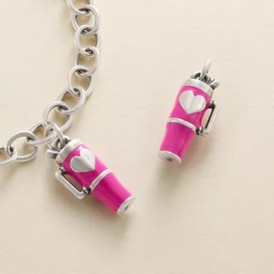 Enamel Love My Cup Charm in Sterling Silver - Image 3