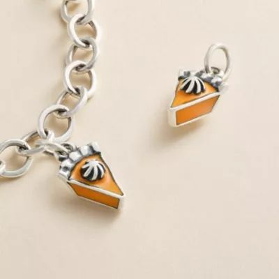 Enamel Pumpkin Pie Charm in Sterling Silver - Image 2