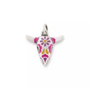 Enamel Desert Bloom Charm in Sterling Silver