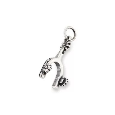 Hearts and Flowers Spur Charm in Sterling Silver - Image 2