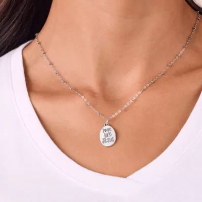 Love Like Jesus Charm in Sterling Silver - Image 4