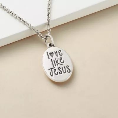 Love Like Jesus Charm in Sterling Silver - Image 3