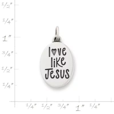 Love Like Jesus Charm in Sterling Silver - Image 5