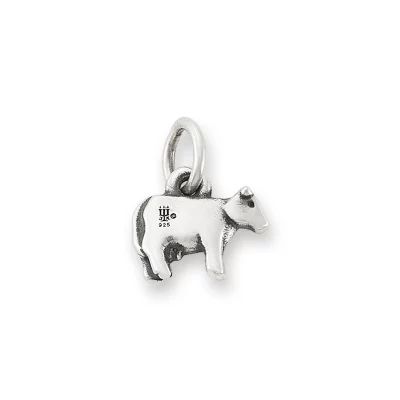 Tiny Cow Charm in Sterling Silver - Image 2
