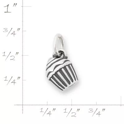 Mini Cupcake Charm in Sterling Silver - Image 4