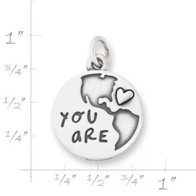 You are My World Charm in Sterling Silver - Image 5