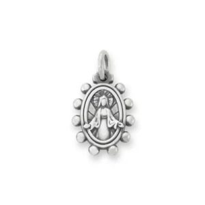 Virgin Mary Charm in Sterling Silver
