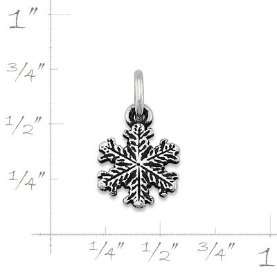 Aspen Snow Crystal Charm in Sterling Silver - Image 2