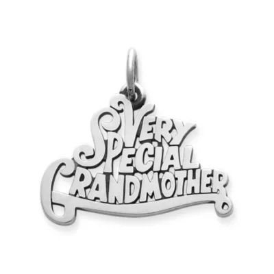 "Very Special Grandmother" Charm in Sterling Silver