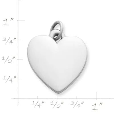 Classic Heart Charm in Sterling Silver - Image 2