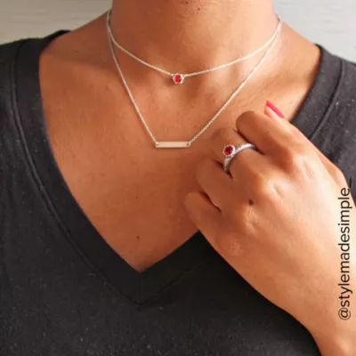 Cherished Birthstone Necklace in Sterling Silver or 14K Yellow Gold - Image 5