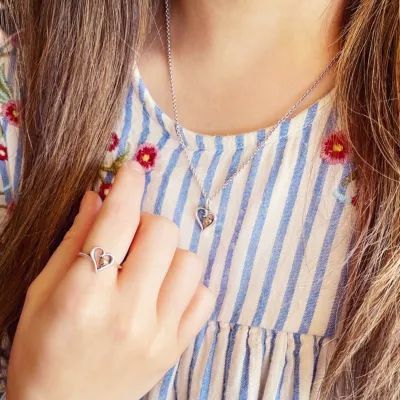 Delicate Joy of My Heart Ring in Sterling Silver and 14K Yellow Gold - Image 4