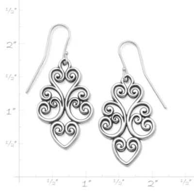 Jubilant Heart Dangle Earrings in Sterling Silver or 14K Yellow Gold - Image 2