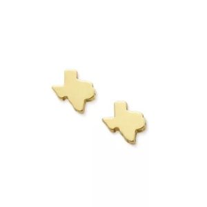 Tiny Texas Stud Earrings in 14K Yellow Gold