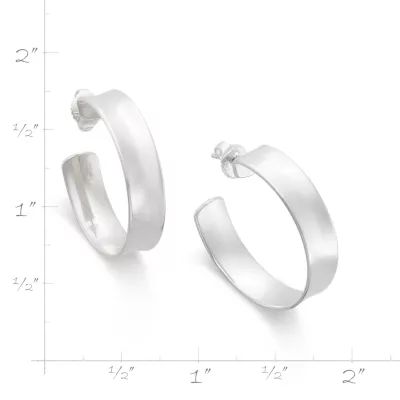 Bold Hoop Earrings in Sterling Silver or 14K Yellow Gold - Image 7
