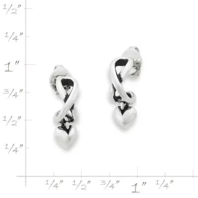 Delicate Infinite Love Hoops in Sterling Silver - Image 4