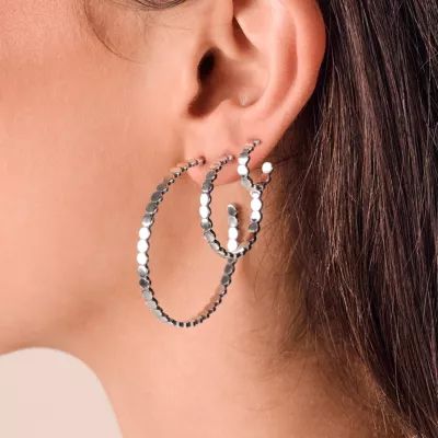 Confetti Hoops in 14K Yellow Gold - Image 4