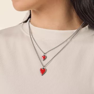 Enamel Heart Charm in Sterling Silver - Image 5