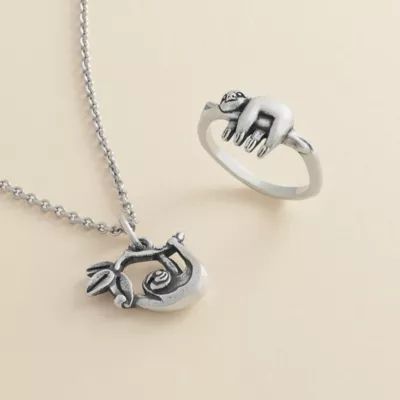 Happy Sloth Charm in Sterling Silver - Image 3