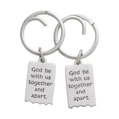 Mizpah Key Chain Set in Sterling Silver