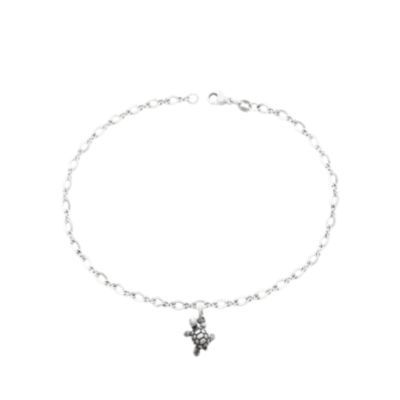 Turtle Anklet in Sterling Silver or 14K Yellow Gold