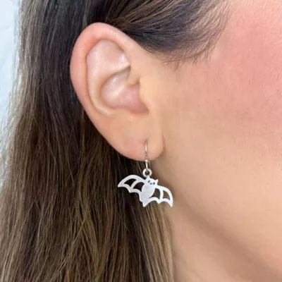 Bat Earrings in Sterling Silver - Image 2