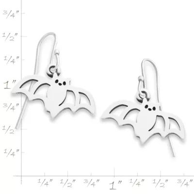 Bat Earrings in Sterling Silver - Image 3