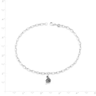 Mini Monarch Butterfly Anklet in Sterling Silver - Image 2