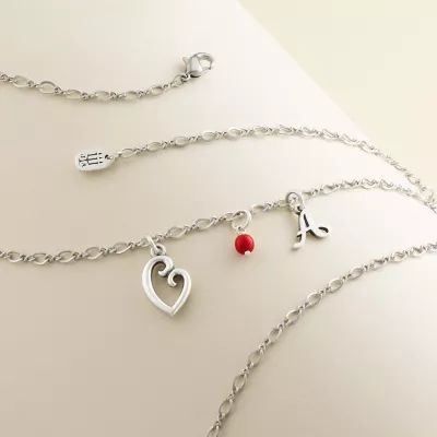Medium Twist Charm Necklace in Sterling Silver - Image 3