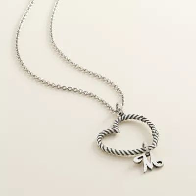 Changeable Heart Charm Necklace in Sterling Silver - Image 4