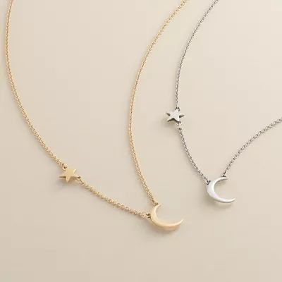 Shoot for the Moon Necklace in Sterling Silver or 14K Yellow Gold - Image 4