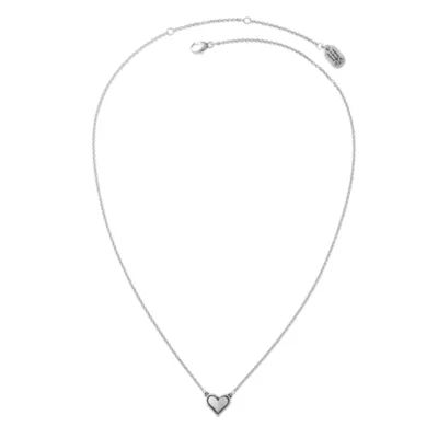 Delicate Heart Necklace in Sterling Silver or 14K Yellow Gold - Image 2