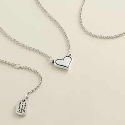 Delicate Heart Necklace in Sterling Silver or 14K Yellow Gold - Image 3