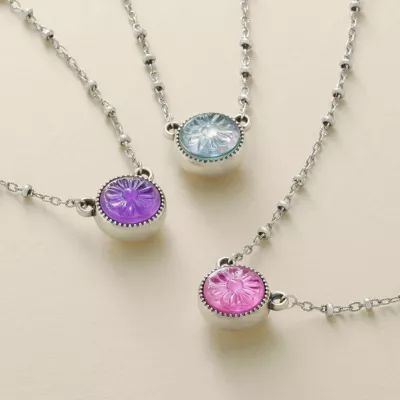 Sculpted Daisy Layered Gemstone Necklace in Sterling Silver - Image 3