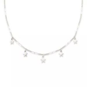 Star Drops Necklace in Sterling Silver