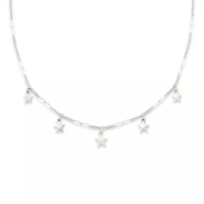 Star Drops Necklace in Sterling Silver