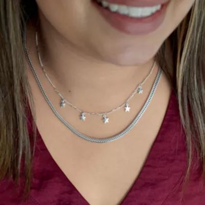 Star Drops Necklace in Sterling Silver - Image 5