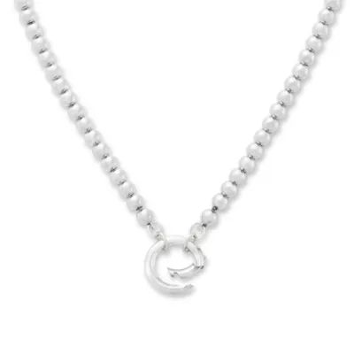 Beaded Chain Changeable Charm Necklace in Sterling Silver - Image 2