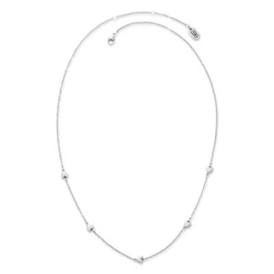 Delicate Hearts Station Necklace in Sterling Silver - Image 2